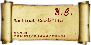 Martinat Cecília névjegykártya